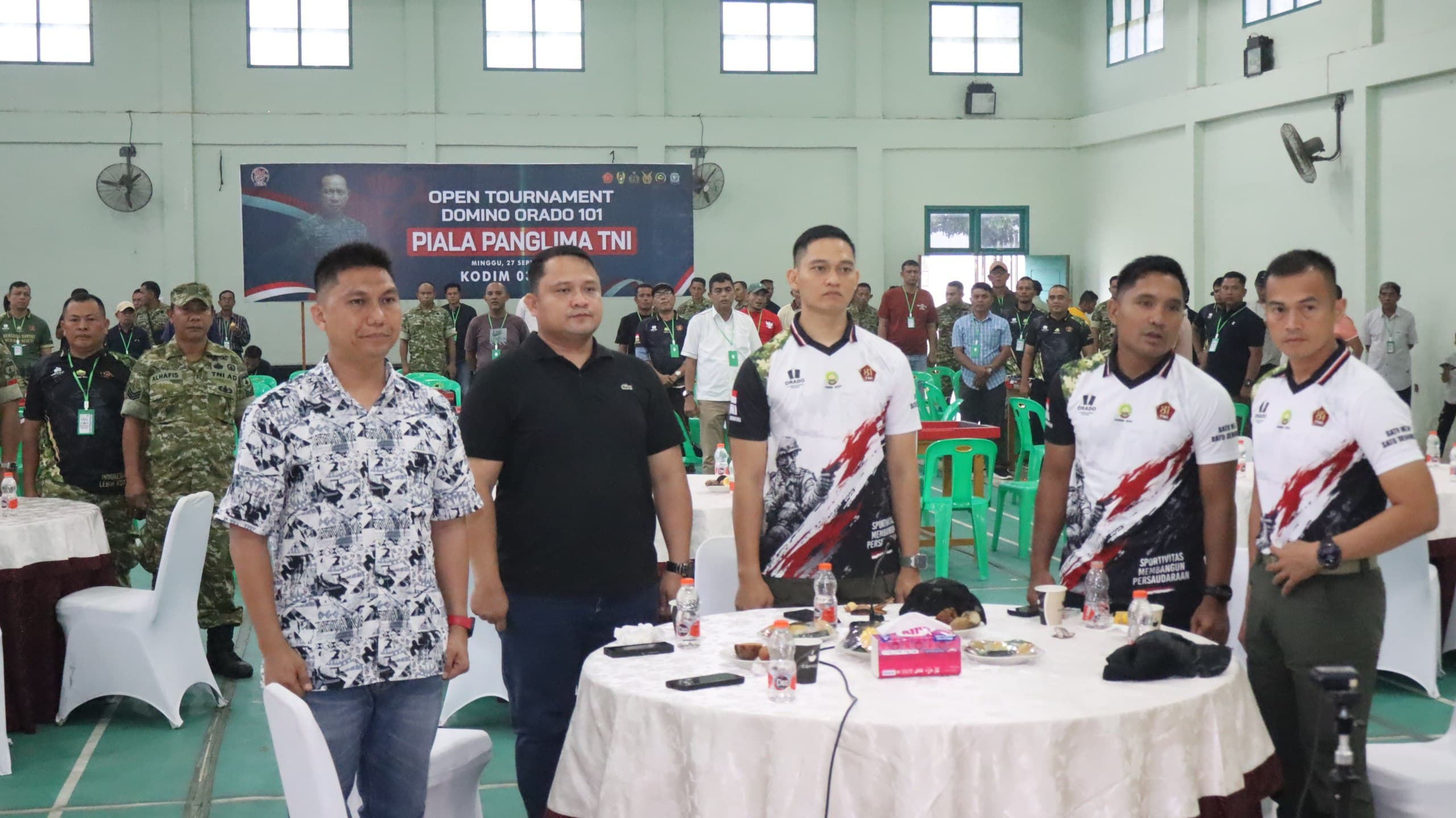 Gelorakan Semangat Olahraga, Kejuaraan Domino Piala Panglima TNI Resmi Dimulai di Kodim 0313/KPR