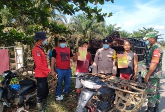 Cegah Karhutla Babinsa dan Tim Patdu Tingkatkan Patroli Sosialisasi Bersama  di Daerah Rawan Kebakar