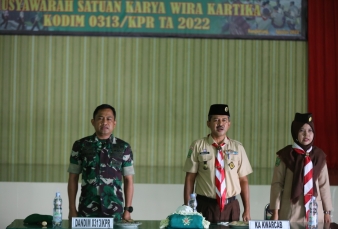 Dandim 0313/KPR Resmi membuka Musyawarah Satuan Karya Wira Kartika Tahun 2022