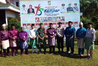 Danramil 12/XIII koto Kampar Hadiri Upacara memperingati HUT Kabupaten Kampar ke 75 