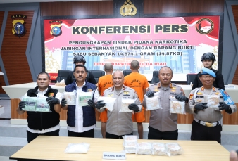 Dua Kurir Lintas Provinsi Diringkus Polda Riau