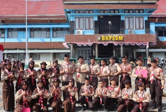 Dandim 0313/Kpr Hadiri Upacara Peringatan Hari Pramuka Ke 64 Tahun 2025 di Kabupaten Kampar