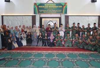 Kodim 0313/KPR Jadikan Peringatan Maulid Nabi Muhammad Momentum Pembentukan Karakter TNI Prima  