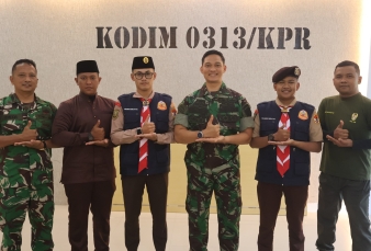Dandim 0313/KPR Lepas Perwakilan Saka Wira Kartika untuk Giat Peran Saka Nasional 2025