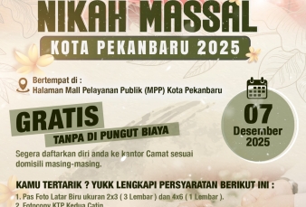 Nikah Massal Gratis Pemko Pekanbaru Sudah Didaftar 43 Calon Pasutri