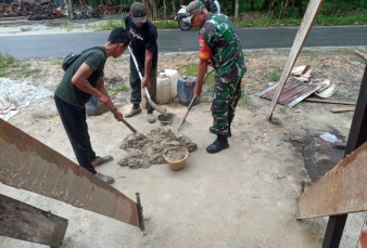 Jalin Kemitraan, Babinsa Koramil 07/ Kampar Kembali Goro Bersama Warga Binaan