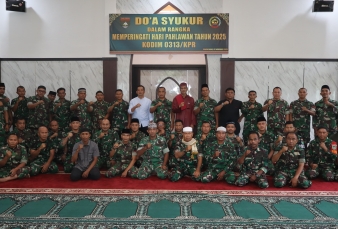 Kodim 0313/KPR Gelar Doa Syukur Penuh Khidmat Peringati Hari Pahlawan  