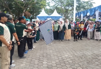 Wakili Dandim, Danramil 01/Bkn Ikuti Gebyar Jalan Santai Dalam Rangka HKN Ke-61 Tahun 2025