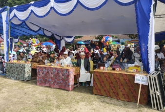 Pengenalan Ibadah Haji Sejak Dini, Babinsa Koramil 16/Tapung Pantau Pelaksanaan Simulasi Manasik Haj