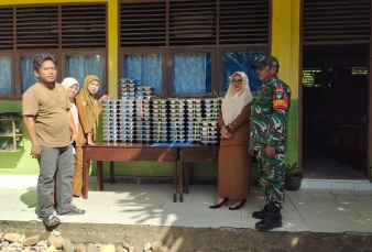 Anggota Koramil 05/KK Laksanakan monitoring Kegiatan Makan Bergizi Gratis