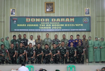 Kodim 0313/KPR Gelar Aksi Donor Darah Sambut Hari Juang TNI AD 