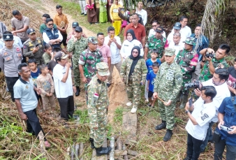 Dandim 0313/KPR Tinjau Lokasi Jembatan di Kampar, Dukung Program Infrastruktur Nasional