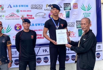 Dari Tugas ke Podium, personel Brimob Polda Riau Juara 3 di Swimming Championship Se-Indonesia 2025