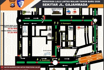 Satlantas Polresta Pekanbaru Rekayasa Lalu Lintas Saat Malam Tahun Baru 2026, Sejumlah Jalan Ditutup