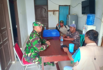 Danpos kecamatan Pelalawan Menjalin Hubungan Silaturrahmi Kepada Masyarakat Binaan