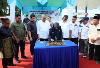 Bupati Siak Resmikan SPBU Mini di Gasib Dorong Kemandirian Koperasi