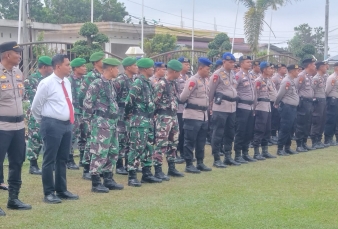 Babinsa Koramil 03/Bunut Ikuti Apel Gelar Pasukan Operasi Keselamatan Lancang Kuning Tahun 2026 