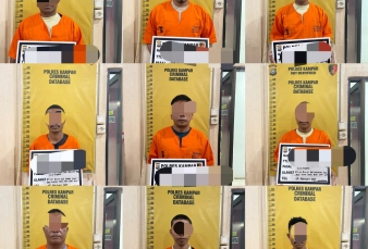 Polres Kampar Tangkap Sembilan Pelaku Penganiayaan di Desa Sinama Nenek