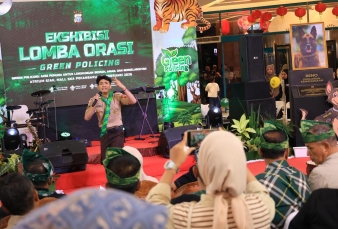 Pelajar dan Mahasiswa Gaungkan Aksi Lingkungan di Ekshibisi Green Policing Polda Riau 2026