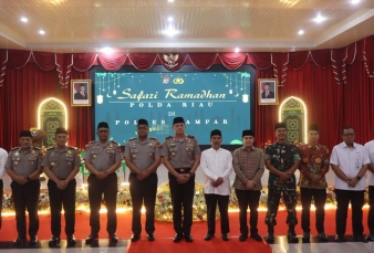 Pererat Silaturahmi, Kasdim 0313/Kpr bersama Forkopimda Kampar Hadiri Safari Ramadhan Kapolda Riau 