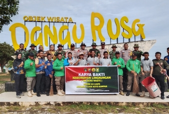 Koramil 12/XIII Koto Kampar Gelar Karya Bakti, Dalam Rangka Hari Anti Sampah Sedunia
