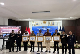 Kolaborasi Solid, Brimob Riau Digganjar Penghargaan di Hari Bakti Pemasyarakatan ke 62