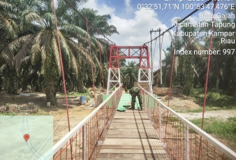 Hadiah Spesial untuk Warga Tapung menunggu diresmikan : Jembatan Gantung Garuda Tuntas 100 Persen