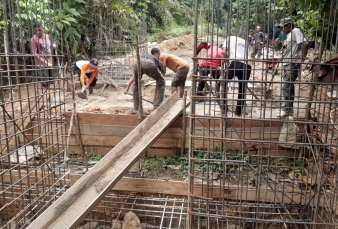 Terus Digesa Pondasi Tower Jembatan Desa Kota Lama Capai 70 Persen