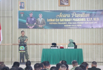 Pindah Tugas, Letkol CZI Satriady Prabowo Berpamitan, Titip Pesan untuk Prajurit Kodim 0313/KPR