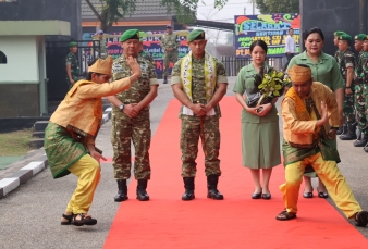 Keluarga Besar Kodim 0313/KPR Sambut Hangat Dandim Baru Letkol Inf Rahim Cahyadi